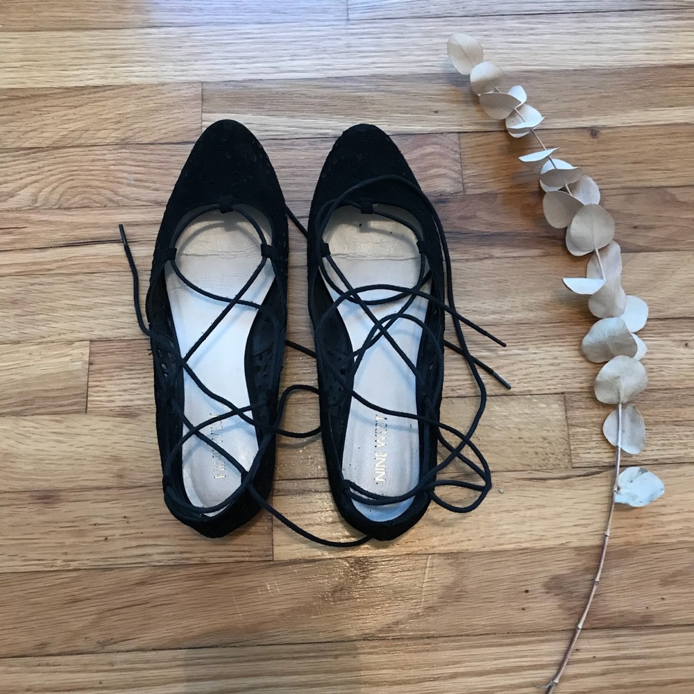 Lace up flats